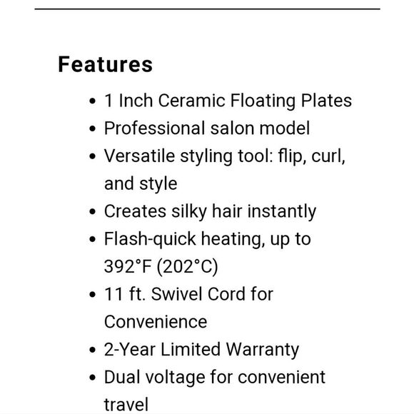 CHI 1" Ceramic Hairstyling Iron- Color Sunset - Picture 2 of 4